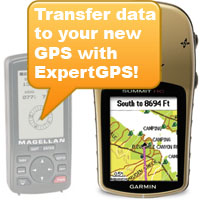 How to transfer waypoints and tracks to a new GPS?