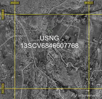USNG coordinates and 1KM grid in ExpertGPS map software