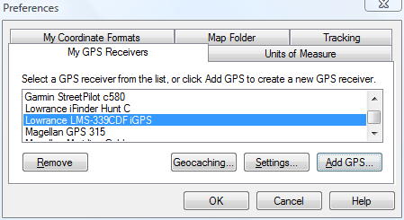 Add any Garmin, Lowrance, or Magellan GPS to ExpertGPS mapping software