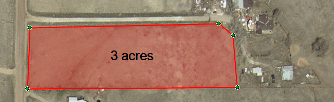 Calculating farm field acreage from GPS waypoints