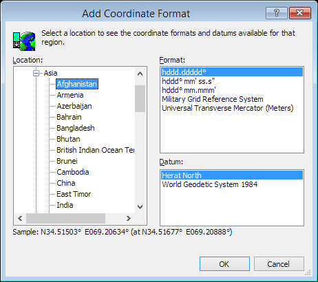 ExpertGPS is a batch coordinate converter for Afghan GPS, GIS, and CAD coordinate formats.