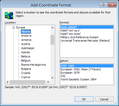 ExpertGPS is a batch coordinate converter for Albanian GPS, GIS, and CAD coordinate formats.