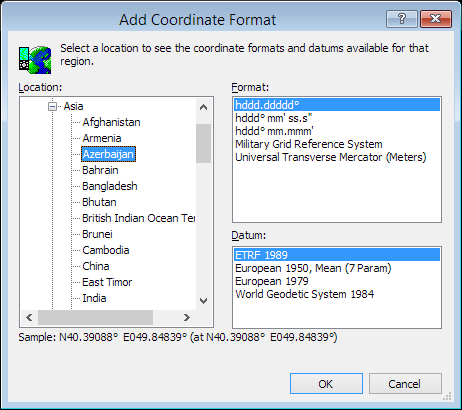ExpertGPS is a batch coordinate converter for Azerbaijan GPS, GIS, and CAD coordinate formats.