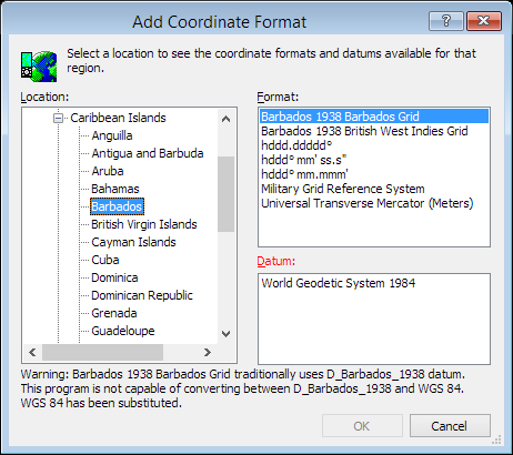 ExpertGPS is a batch coordinate converter for Barbadian GPS, GIS, and CAD coordinate formats.