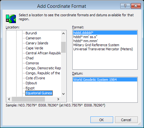 ExpertGPS is a batch coordinate converter for Equatorial Guinea GPS, GIS, and CAD coordinate formats.