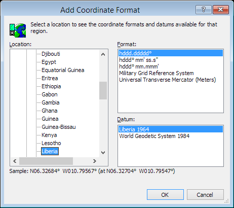 ExpertGPS is a batch coordinate converter for Liberian GPS, GIS, and CAD coordinate formats.