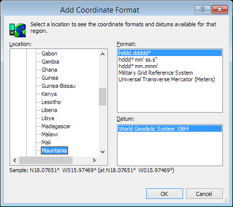 ExpertGPS is a batch coordinate converter for Mauritanian GPS, GIS, and CAD coordinate formats.