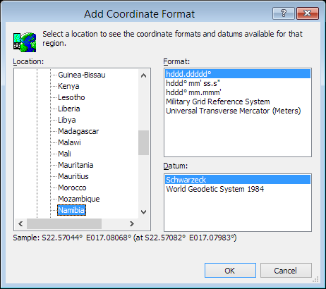 ExpertGPS is a batch coordinate converter for Namibian GPS, GIS, and CAD coordinate formats.