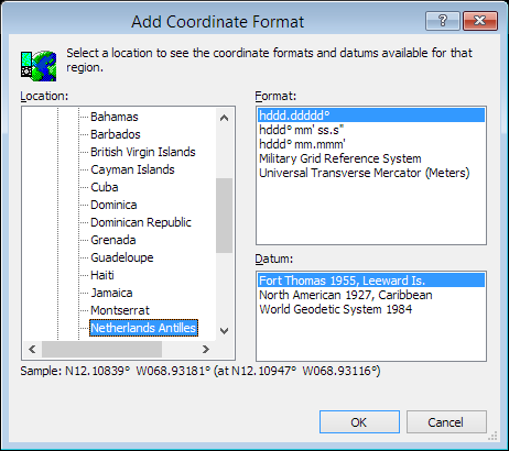 ExpertGPS is a batch coordinate converter for Netherlands Antilles GPS, GIS, and CAD coordinate formats.