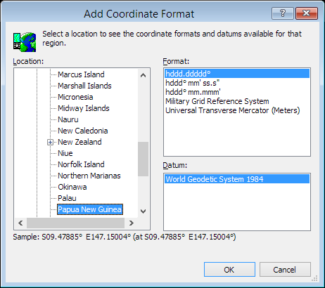 ExpertGPS is a batch coordinate converter for Papua New Guinea GPS, GIS, and CAD coordinate formats.