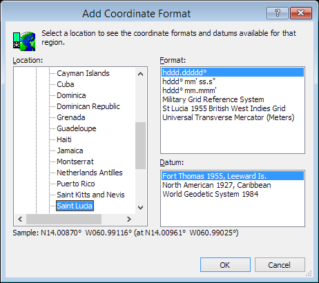 ExpertGPS is a batch coordinate converter for St. Lucian GPS, GIS, and CAD coordinate formats.