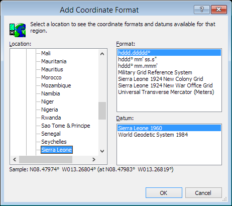ExpertGPS is a batch coordinate converter for Sierra Leonean GPS, GIS, and CAD coordinate formats.
