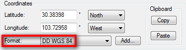 Converted DMS to decimal degrees of latitude and longitude