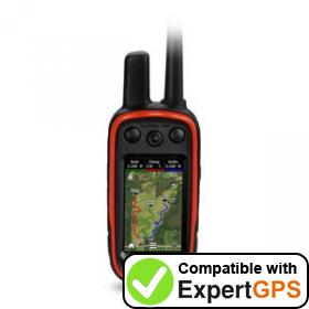 Download your Garmin Alpha 100 waypoints and tracklogs and create maps with ExpertGPS