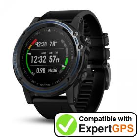Download your Garmin Descent Mk1 waypoints and tracklogs and create maps with ExpertGPS