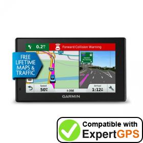 Download your Garmin DriveAssist 50LMT waypoints and tracklogs and create maps with ExpertGPS