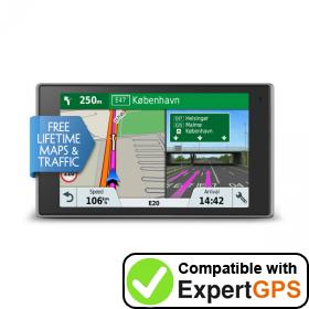 Download your Garmin DriveLuxe 51 LMT-D waypoints and tracklogs and create maps with ExpertGPS