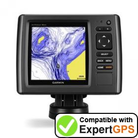 Download your Garmin echoMAP 55dv waypoints and tracklogs and create maps with ExpertGPS