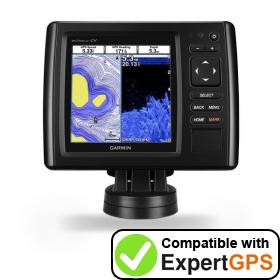 Download your Garmin echoMAP CHIRP 55cv waypoints and tracklogs and create maps with ExpertGPS