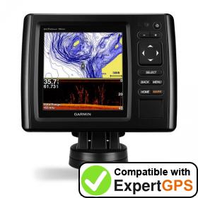 Download your Garmin echoMAP CHIRP 55dv waypoints and tracklogs and create maps with ExpertGPS
