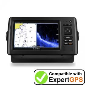 Download your Garmin echoMAP CHIRP 74cv waypoints and tracklogs and create maps with ExpertGPS
