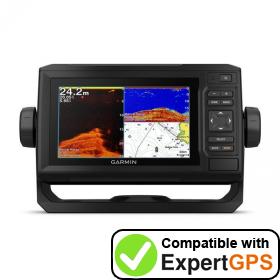 Download your Garmin ECHOMAP Plus 62cv waypoints and tracklogs and create maps with ExpertGPS