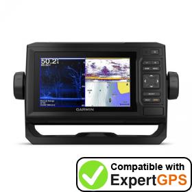 Download your Garmin ECHOMAP Plus 63cv waypoints and tracklogs and create maps with ExpertGPS