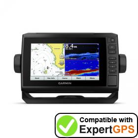 Download your Garmin ECHOMAP Plus 75cv waypoints and tracklogs and create maps with ExpertGPS