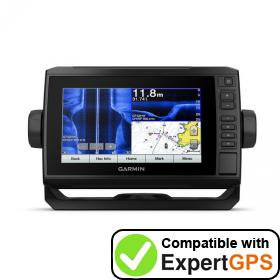 Download your Garmin ECHOMAP Plus 75sv waypoints and tracklogs and create maps with ExpertGPS