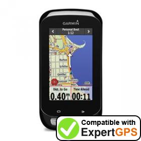 Download your Garmin Edge 1000 waypoints and tracklogs and create maps with ExpertGPS