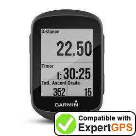 Download your Garmin Edge 130 waypoints and tracklogs and create maps with ExpertGPS