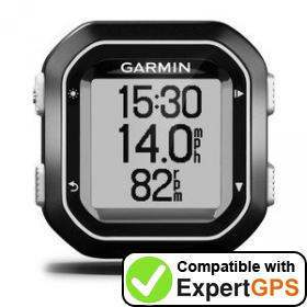 Download your Garmin Edge 25 waypoints and tracklogs and create maps with ExpertGPS