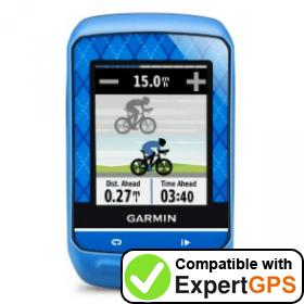 Download your Garmin Edge 510 waypoints and tracklogs and create maps with ExpertGPS