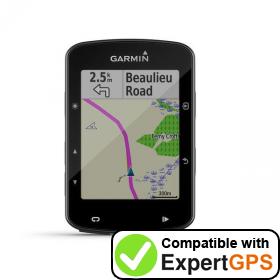 Download your Garmin Edge 520 Plus waypoints and tracklogs and create maps with ExpertGPS