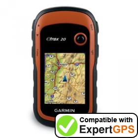 Download your Garmin eTrex 20 waypoints and tracklogs and create maps with ExpertGPS