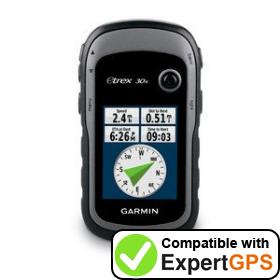 Download your Garmin eTrex 30x waypoints and tracklogs and create maps with ExpertGPS