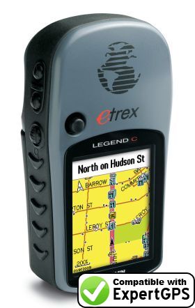 Download your Garmin eTrex Legend C waypoints and tracklogs and create maps with ExpertGPS