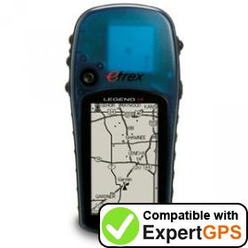 Download your Garmin eTrex Legend H waypoints and tracklogs and create maps with ExpertGPS