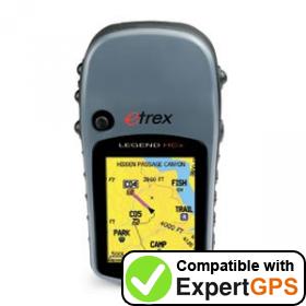 Download your Garmin eTrex Legend HCx waypoints and tracklogs and create maps with ExpertGPS