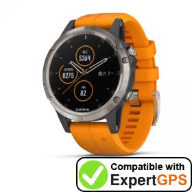 Download your Garmin fēnix 5 Plus waypoints and tracklogs and create maps with ExpertGPS