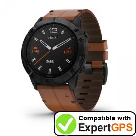 Download your Garmin fēnix 6X waypoints and tracklogs and create maps with ExpertGPS