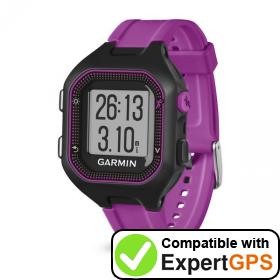 Download your Garmin Forerunner 25 waypoints and tracklogs and create maps with ExpertGPS