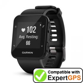 Download your Garmin Forerunner 35 waypoints and tracklogs and create maps with ExpertGPS