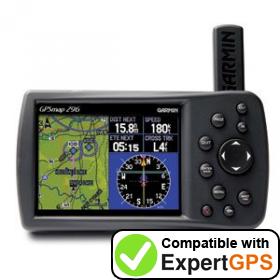 Download your Garmin GPSMAP 296 waypoints and tracklogs and create maps with ExpertGPS