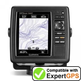 Download your Garmin GPSMAP 547 waypoints and tracklogs and create maps with ExpertGPS
