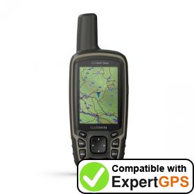 Download your Garmin GPSMAP 64sx waypoints and tracklogs and create maps with ExpertGPS
