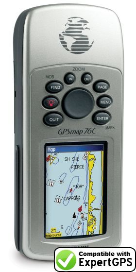 Download your Garmin GPSMAP 76C waypoints and tracklogs and create maps with ExpertGPS