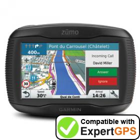 Download your Garmin zūmo 345LM waypoints and tracklogs and create maps with ExpertGPS