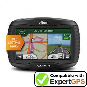 Download your Garmin zūmo 350LM waypoints and tracklogs and create maps with ExpertGPS