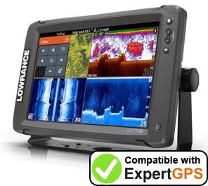 Download your Lowrance Elite-12 Ti waypoints and tracklogs and create maps with ExpertGPS